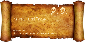 Pinti Dániel névjegykártya